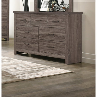 Mobilier de chambre à coucher avec tiroirs en bois à finition naturelle