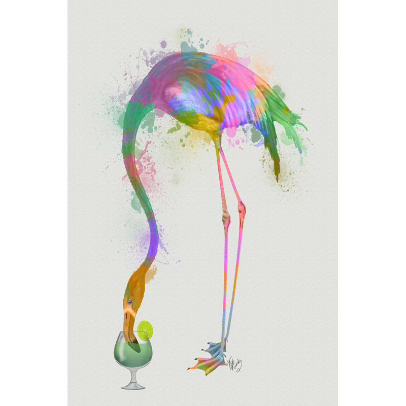 Rainbow Splash Flamingo 3, H 18 po x l 12 po x P 1 po