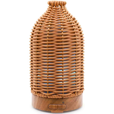 Diffuseur d'huiles essentielles - Diffuseur d'aromathérapie multifonction, brun clair