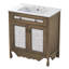 Meuble-lavabo avec lavabo, 2 portes à fermeture amortie et tiroir rabattable