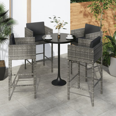 Lavasha Outdoor 76cm Bar Stool with Cushion