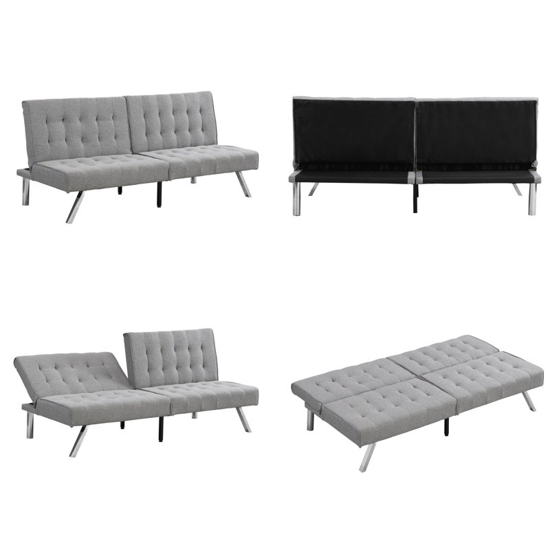 Causeuse de réception en tissu 68,1 po Mourant, Gris