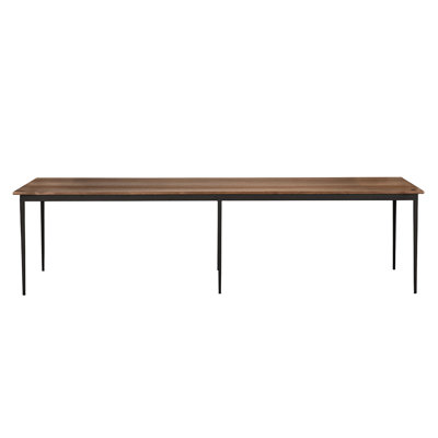 Noir Boylen Dining Table In Dark Walnut