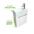 Townsey Modern White Vanity Bathroom Cabinet Sink Wall Mount with Faucet
