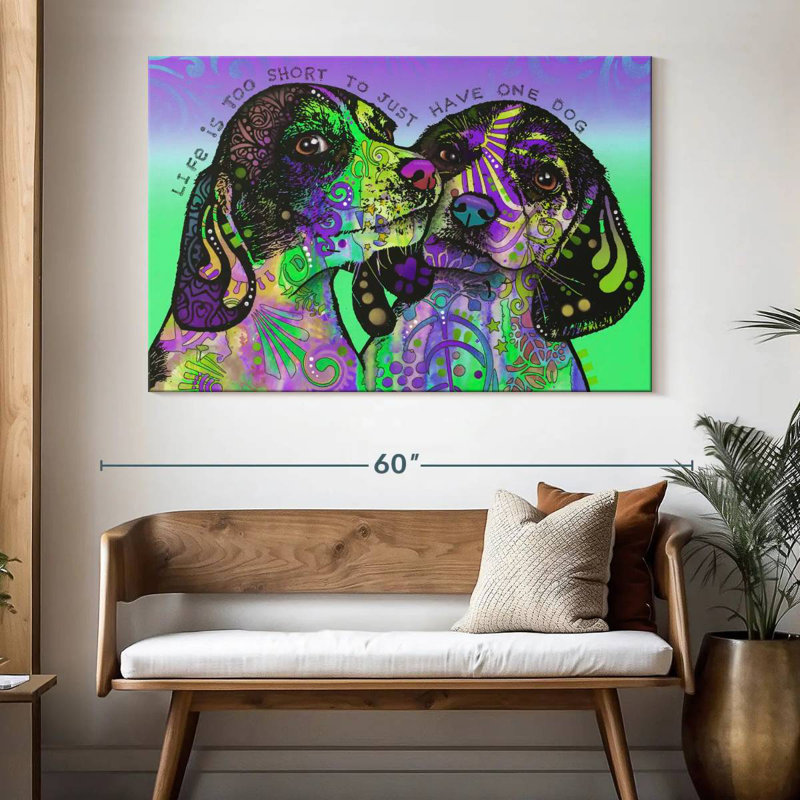 Brampt Life Is Too Short, 34" H x 51" W