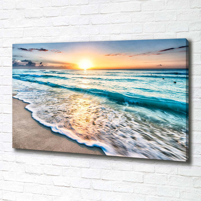 Sunset Beach - Wrapped Canvas Print