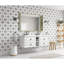 Le meuble-lavabo mural de 60 po convient aux lavabos doubles et au cabinet seulement (comptoir et lavabos non inclus)