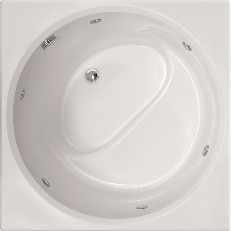 Fuji 40 in. x 40 in. Rectangular Drop-in Bathtub in White Fuji 40 in. x 40 in. Rectangular Drop-in Bathtub in White