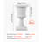 Plastic Urn Planters 9.84 x 16.54 Inch White Floral Pedestal Flower Pots-878042228-878042230