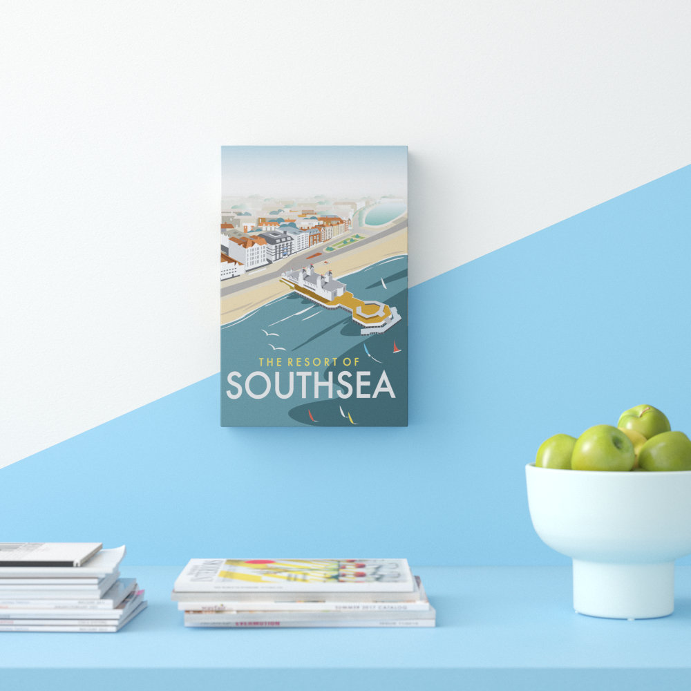 Southsea, Portsmouth by Dave Thompson Vintage Advertisement Wrapped on Canvas