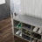 Shoe Storage Cabinet with Drawer and Open Compartments