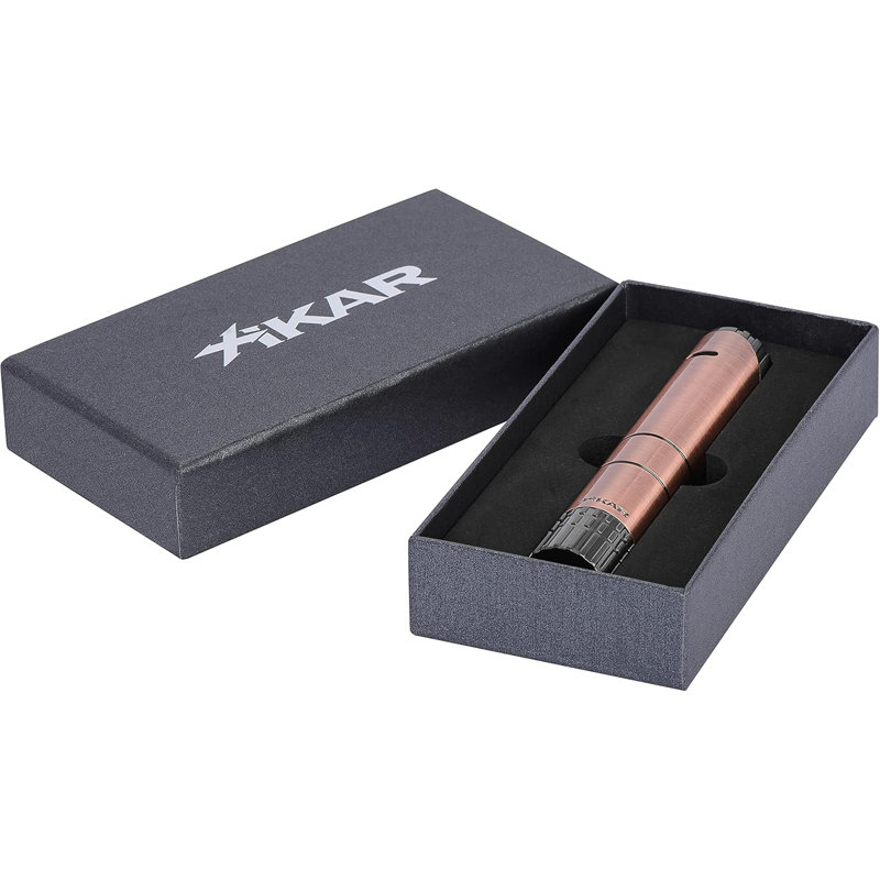Briquet Xikar Turrim, flamme simple jet, bronze, Brun clair