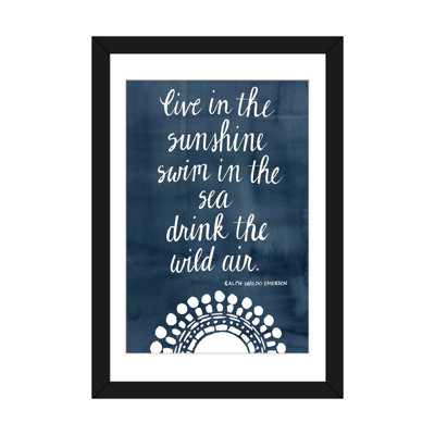 « sun quote i », art textuel sur toile