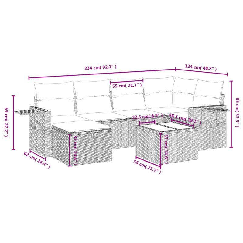 Vidaxl Garden Sofa Set