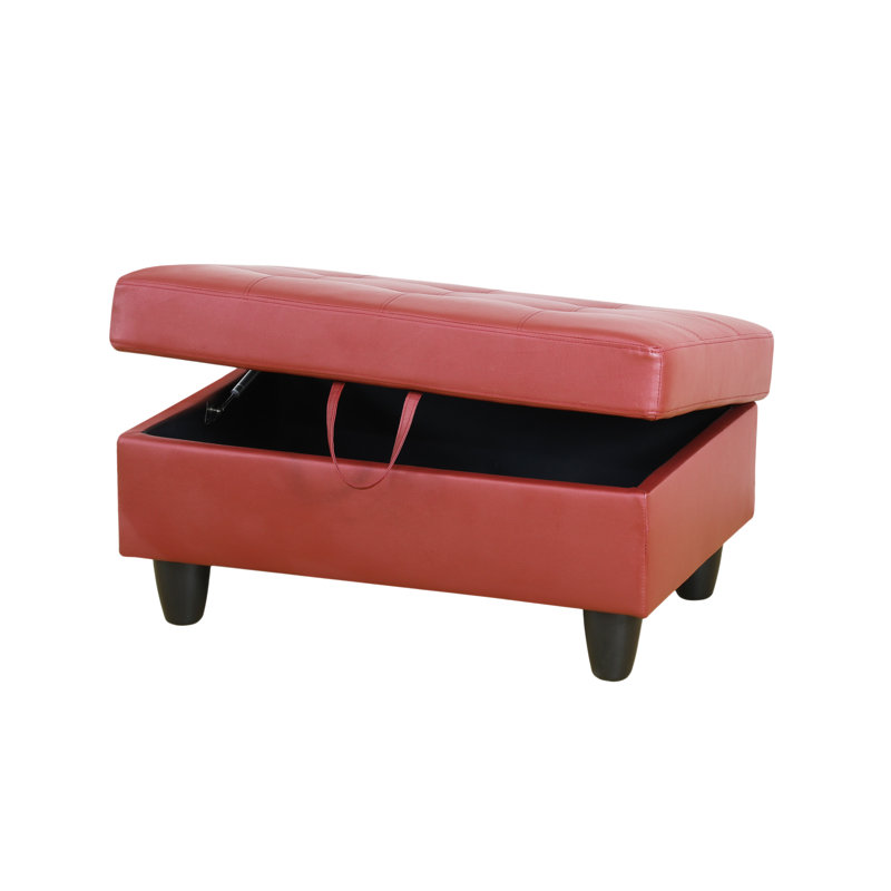Repose-pieds modulaire avec rangement caché (rouge)