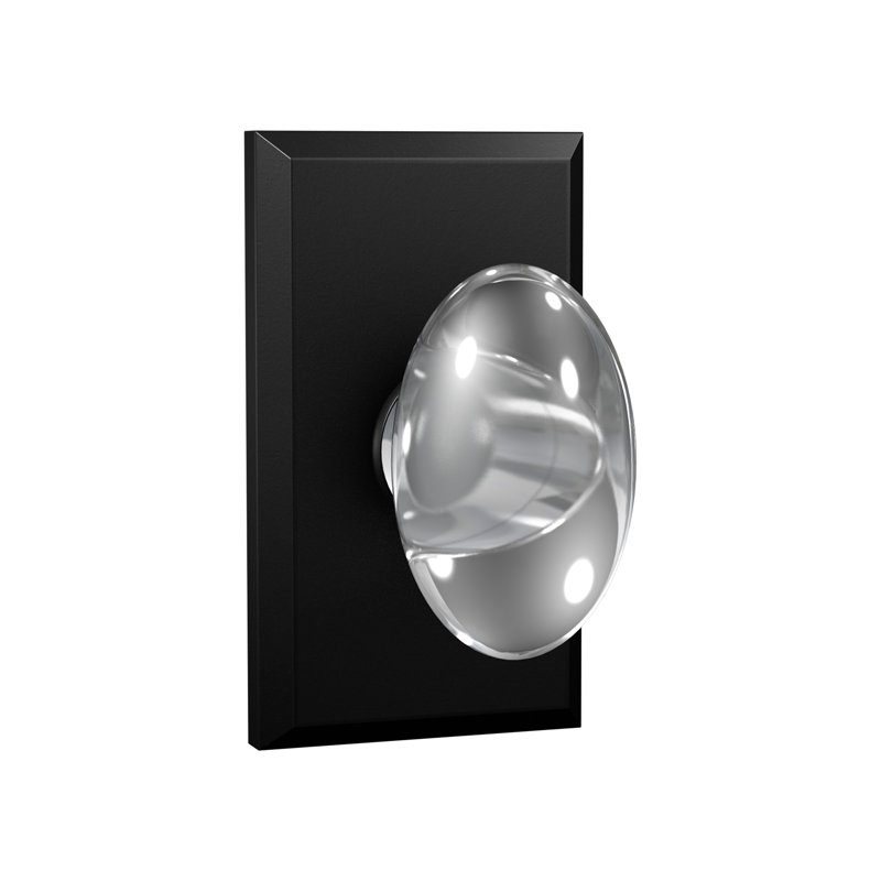 Faux bouton en verre Bravura 928-G1, Noir mat