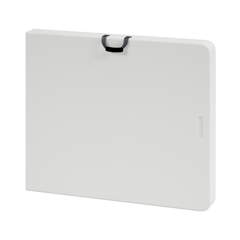 Granite White 6' Folding Table with Powder-Coated Steel Legs