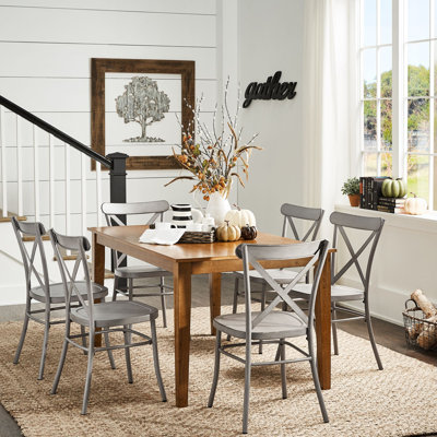 Aliha 6 - Person Solid Wood Top Four Leg Dining Set