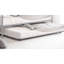 Lit de jour simple en métal avec lit gigogne 1 pièce au fini argenté, style contemporain, structure inspirée des tuyaux, matelas de construction complète prêt pour la mise à niveau de la chambre d'amis