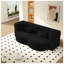 Canapé-lit convertible moderne avec 2 coussins - canapé-lit pliant en tissu de taille simple Teddy, aucun assemblage requis pour le salon