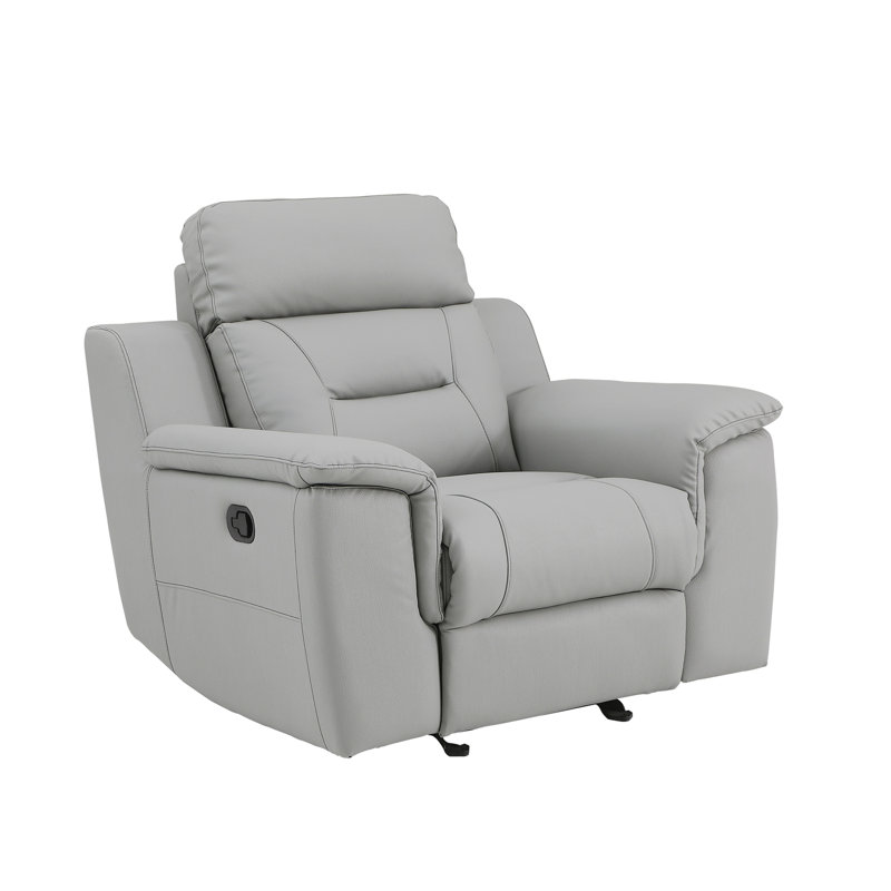 Fauteuil inclinable moderne en cuir Air, Gris