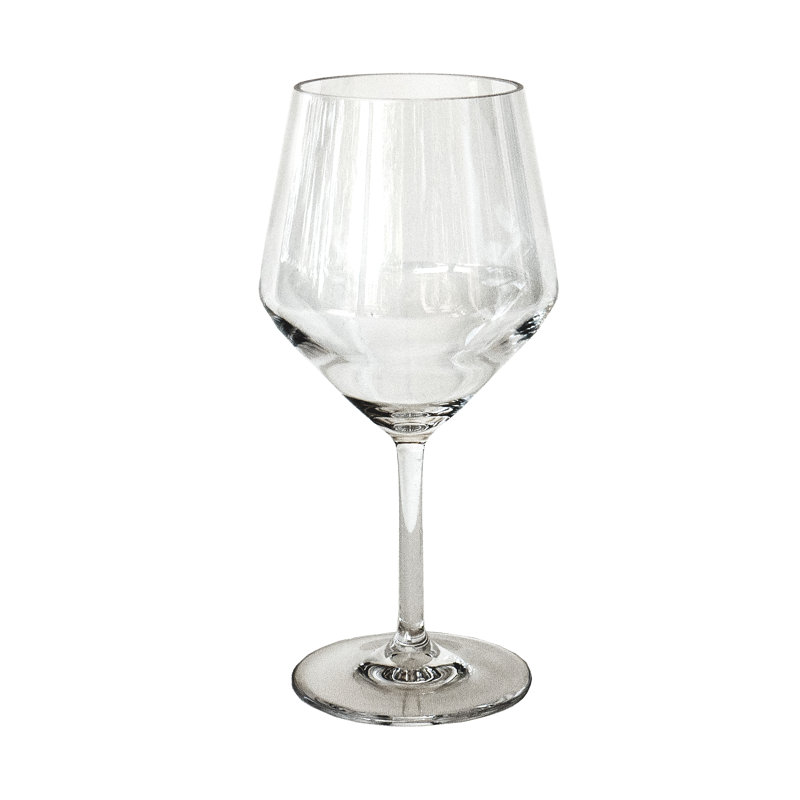 Verre à pied Kharan gris clair, Transparent