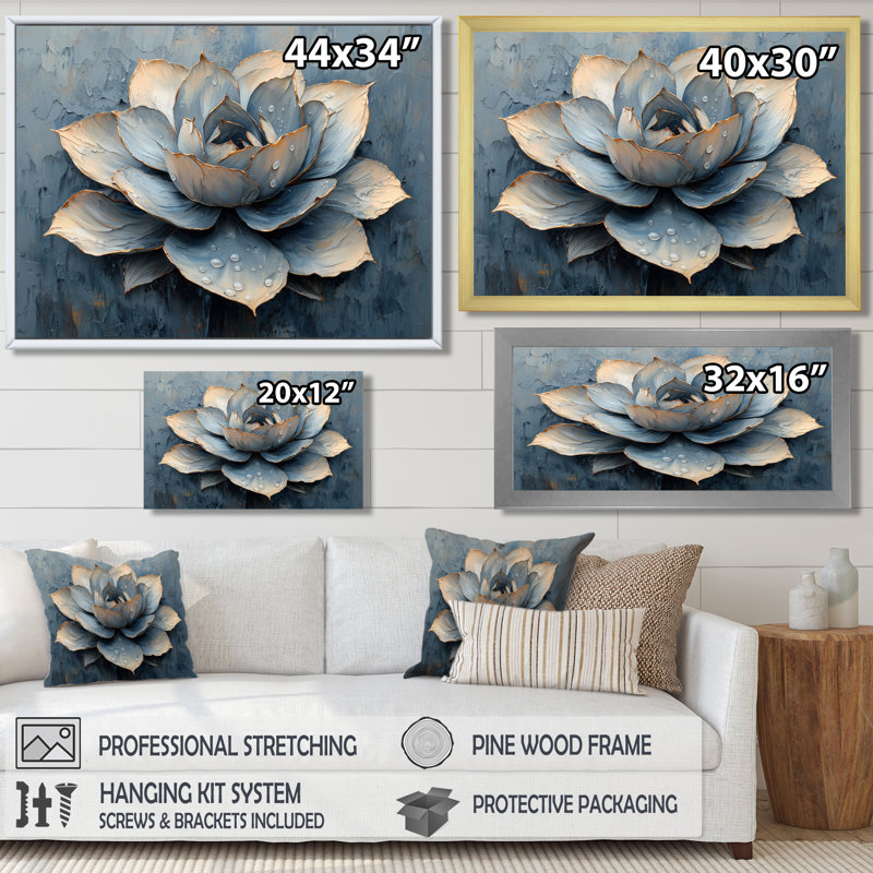 Hardiman - Floral Wall Art, Reproduction encadrée d'une seule photo, H 30 po x l 40 po, Noir