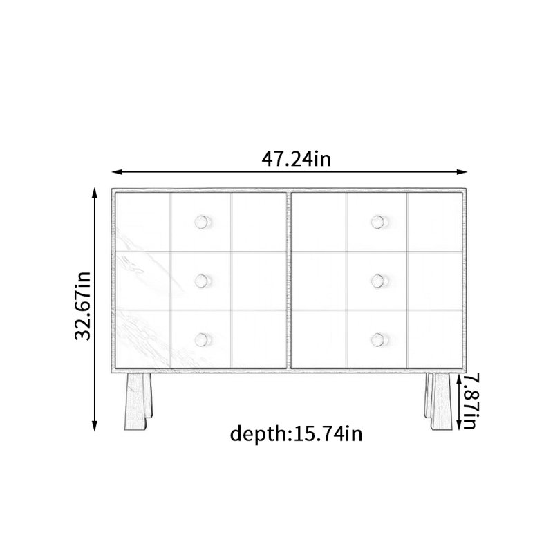 Commode 6 tiroirs Modern Design