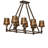 38" Long  8 Light Oblong Chandelier