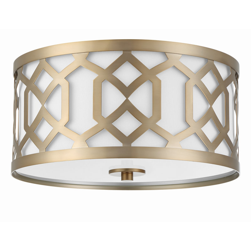 Jennings 3-Light Flush Mount, Aged Brass