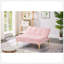 Tissu convertible futon avec canapé-lit simple et pieds en métal doré