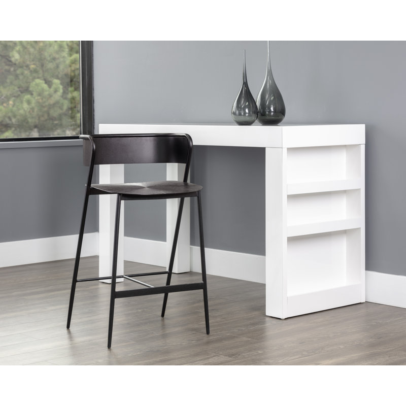 TABOURET DE COMPTOIR Syed - GUNMETAL, Métal industriel, Tabouret de comptoir (siège d'une hauteur de 25,5
