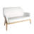 Palma Loveseat Vinyl - Natural/Linen Wicker