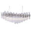 Lustre 20 lumières à abat-jour en verre Transitional