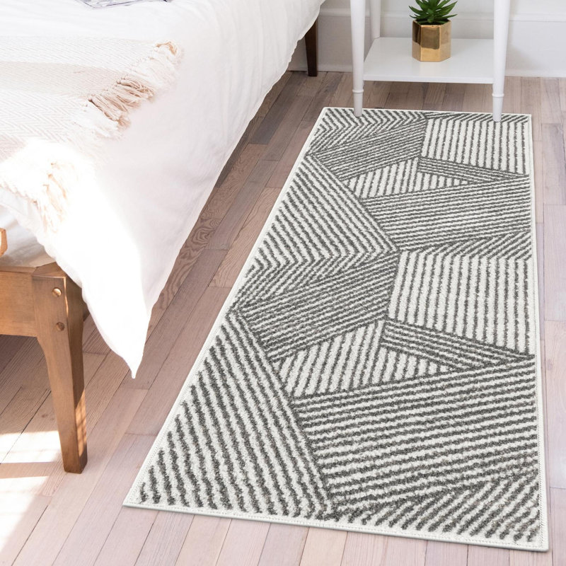 Latitude Run® Orkla Nikolis Rug Ivory, Runner 2'7" x 10'