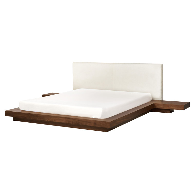 Ronish Upholstered Bed, Kingsize (5'), Brown/White