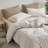 MooMee Striped Duvet Cover Set 100% Washed Cotton Linen Like Textured-105229477-112681251