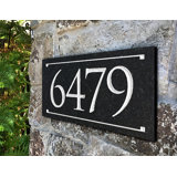 Rectangle Trajan Engraved 1-Line Address Sign