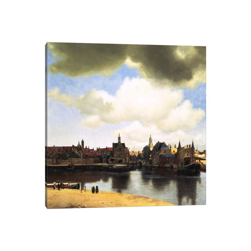 View Of Delft, C.1660-61 by Johannes Vermeer - Wrapped Canvas Painting, 93.98 cm H x 93.98 cm W x 1.91 cm D