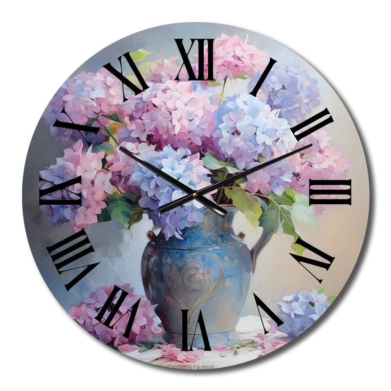 Horloge murale Tender Hydrangea, Petit