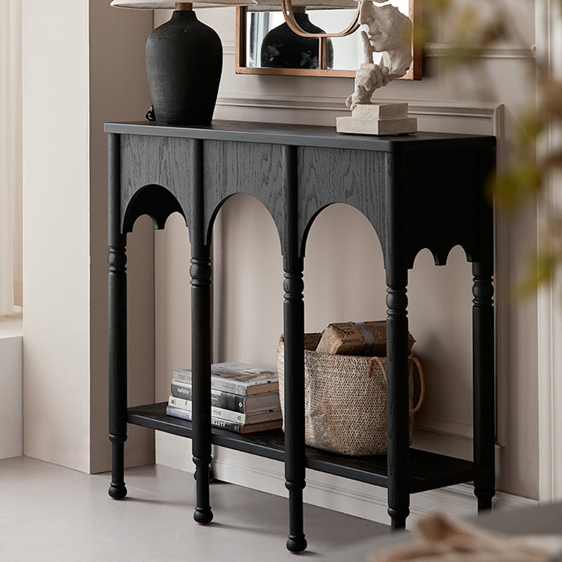 Console American Country rétro simple., Noir
