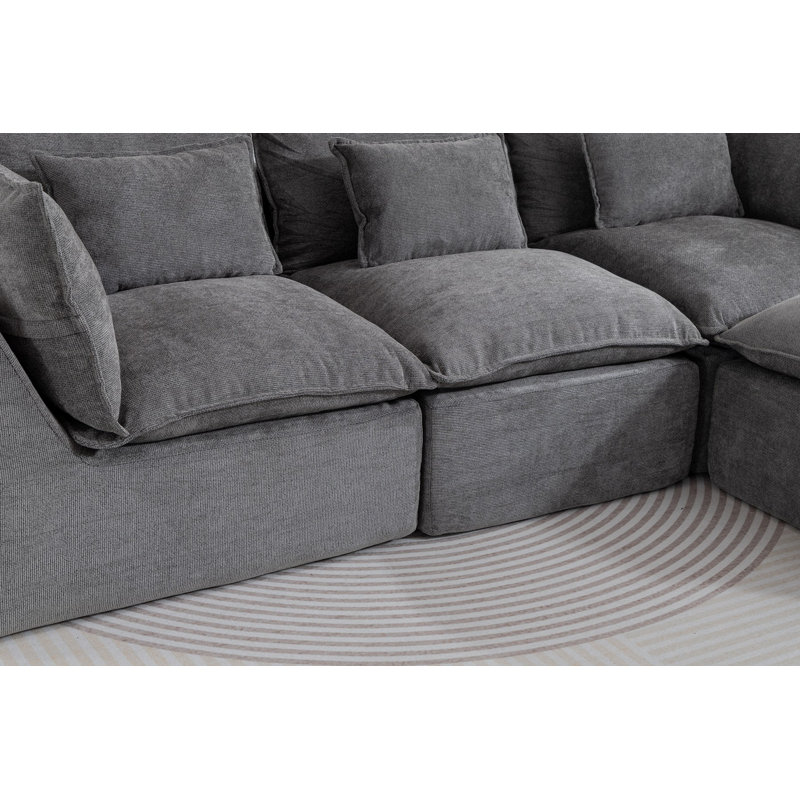 Canapé modulaire surdimensionné Boneless Cloud Couch True Relax Comfy Couches, Gris antique