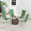 Chaise de patio pliante, ensemble de 4 chaises pliantes, chaises de jardin portatives avec accoudoirs, vert