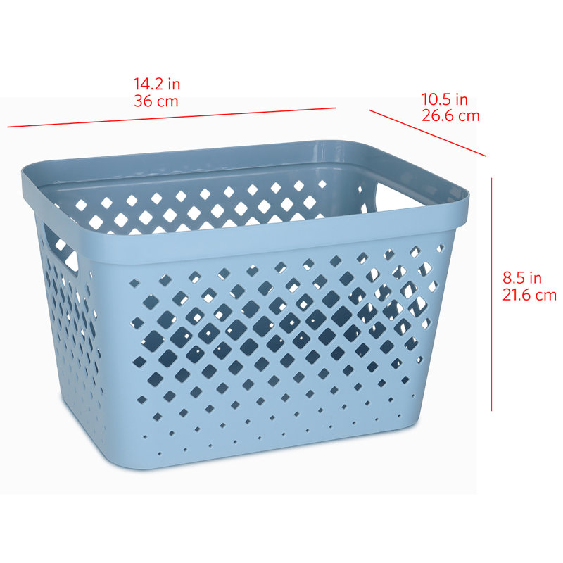 Ensemble de 6 paniers de rangement Glad Diamond, Bleu, 16 pte