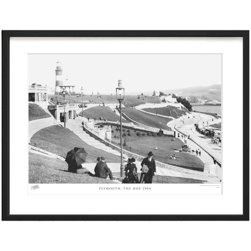 Plymouth, The Hoe 1904 by Francis Frith - Single Picture Frame Print, 28cm H x 36cm W x 2.3cm D