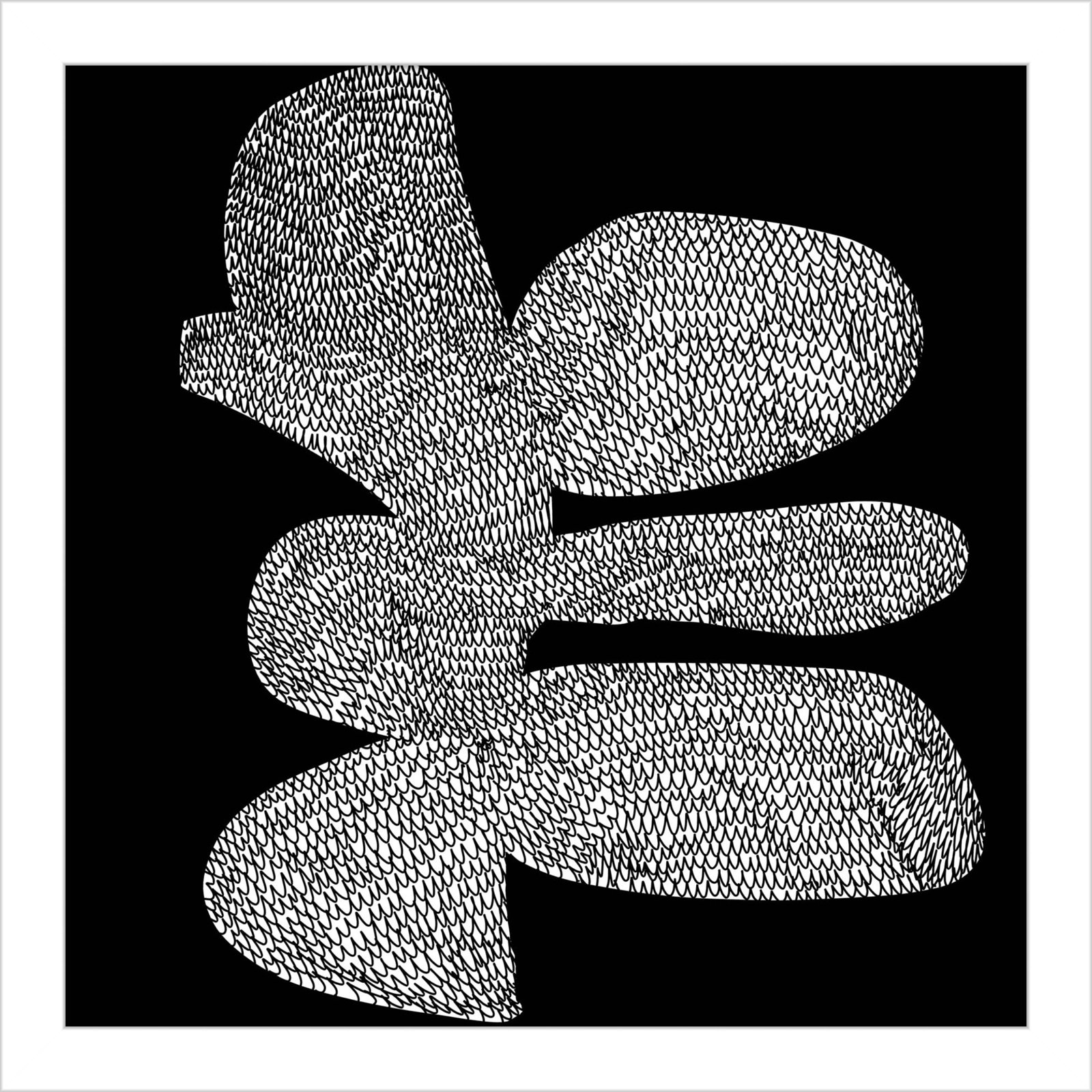 Bera "Craft" Print by Dan Hobday, 13" H x 13" W, White