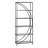 Metal 6 Shelves Storage Black Shelving Unit