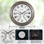 Grande horloge murale contemporaine contemporaine avec thermomètre imperméable illuminé, 24 pouces-1909353506