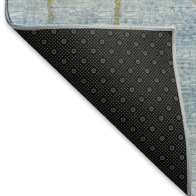 Tapis bleu Taquoia AMF122 lavable à la machine de qualité supérieure, Rectangle de 10 pi x 14 pi