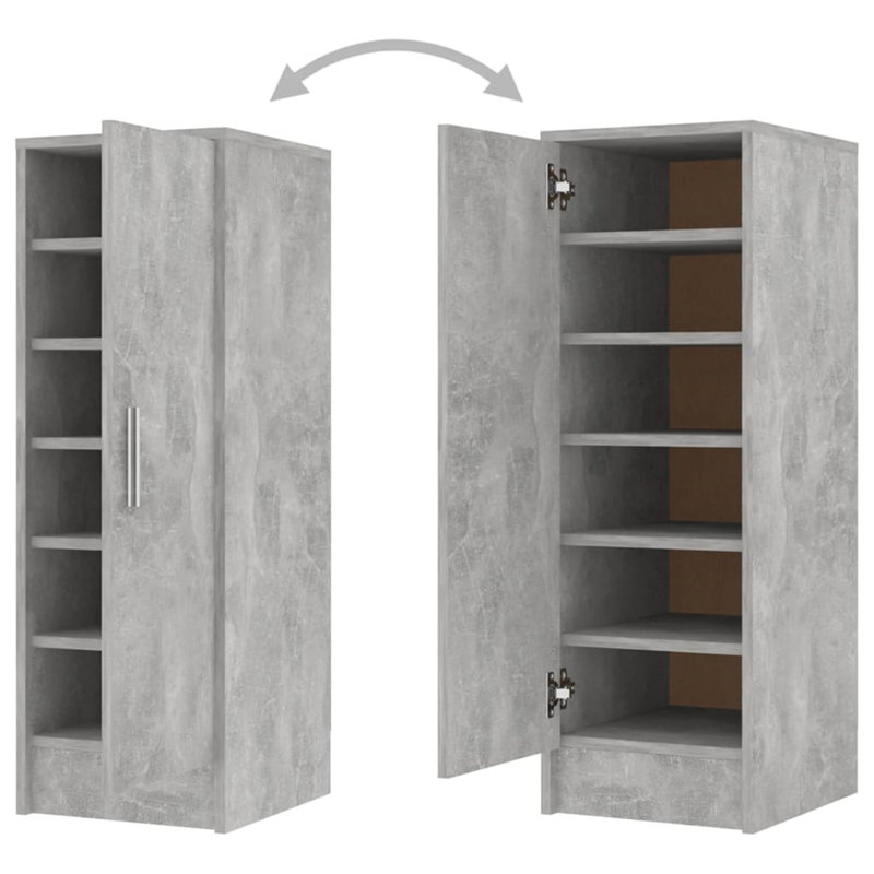 6 Pair Shoe Storage, Concrete Grey